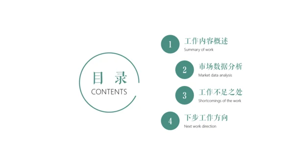 绿植小清新工作总结汇报通用PPT模板
