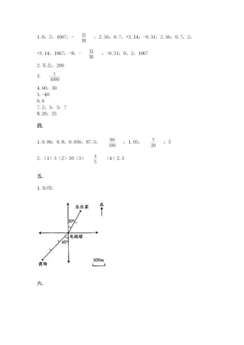 苏教版数学六年级下册试题期末模拟检测卷含完整答案（精品）.docx