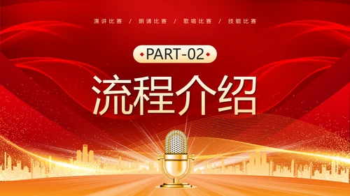 演讲比赛活动话筒麦克风PPT模板