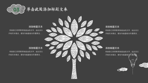黑板背景灯泡粉笔手绘风教师说课通用PPT模板