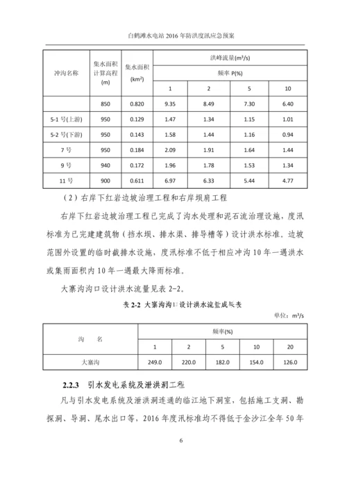 金沙江白鹤滩水电站工程防洪度汛应急预案(第五版).docx