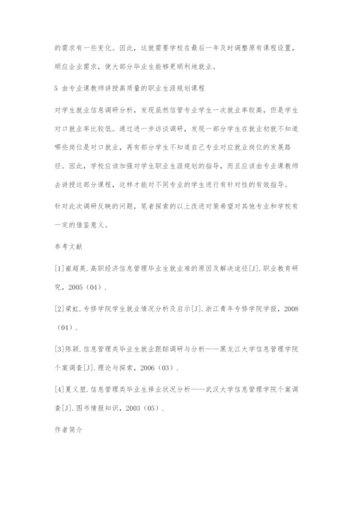 高职计算机信息管理专业毕业生就业问题的对策研究.docx