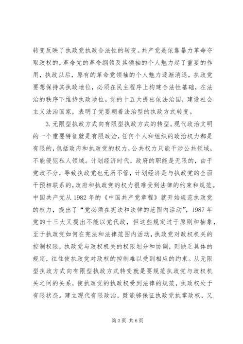 党的执政方式途径思考.docx