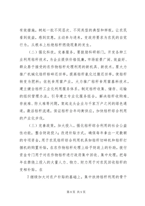 市人大汇报(秸秆禁烧).docx