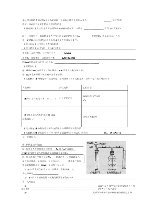 完整版NaOH变质问题