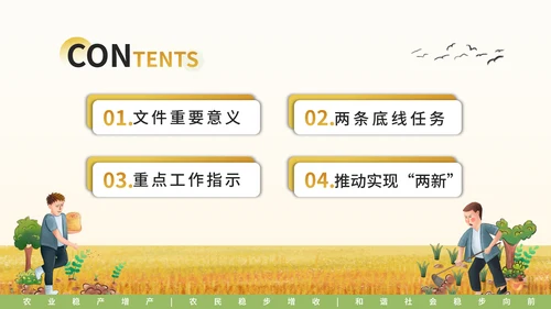 中央一号文件乡村振兴三农问题PPT模板