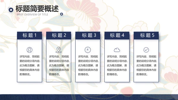 蓝色国潮风中国汉服文化介绍动态PPT模板