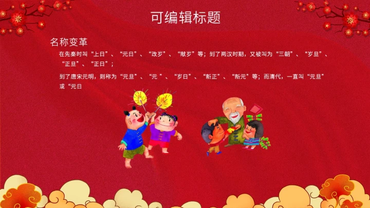 除夕之夜中国传统文化通用PPT模板