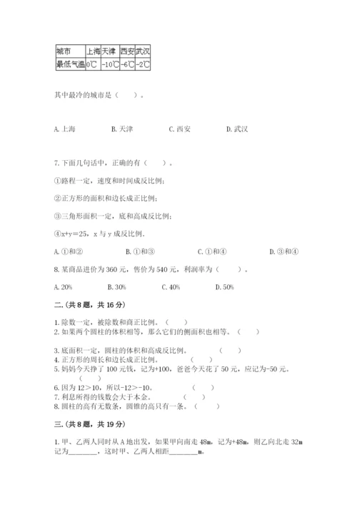 青岛版六年级数学下学期期末测试题【轻巧夺冠】.docx