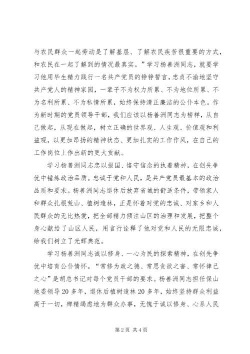 学习杨善洲同志的心得体会.docx