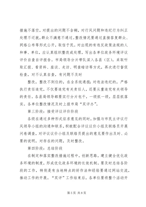 药监系统开展政务环境评议评价工作实施方案 (7).docx