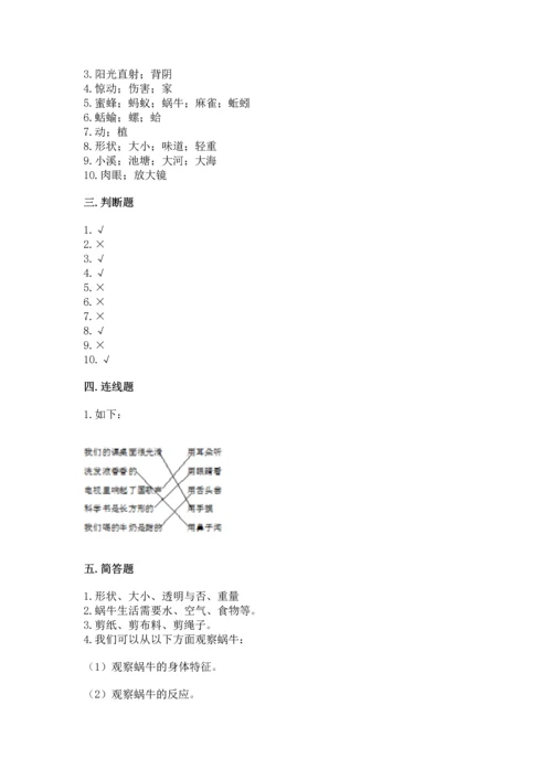教科版一年级下册科学期末测试卷附答案（培优a卷）.docx