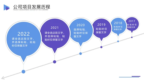 公司发展历程时间轴PPT模板