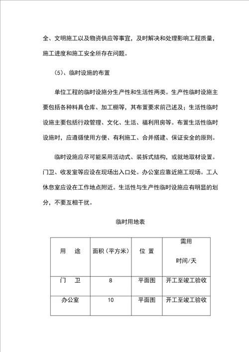 小区道路及道路亮化工程施工组织设计方案