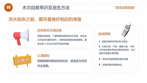 汛期洪灾落水自救知识培训PPT课件