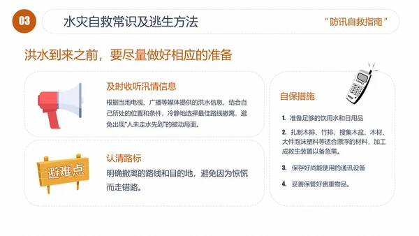 汛期洪灾落水自救知识培训PPT课件