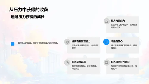 高三生活学习总结PPT模板