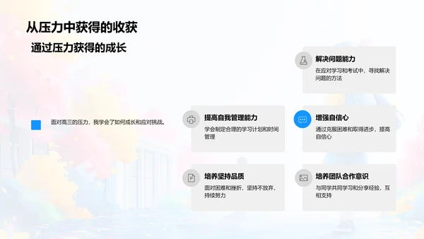 高三生活学习总结PPT模板