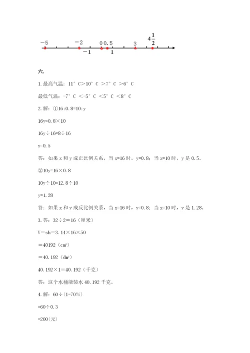 人教版小升初数学模拟试卷含答案（培优b卷）.docx