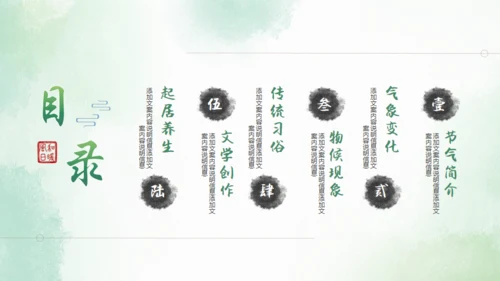 大暑节气中国风水墨荷花背景通用PPT模板