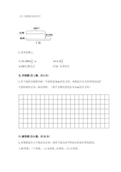 伊春市汤旺河区六年级下册数学期末测试卷附答案.docx