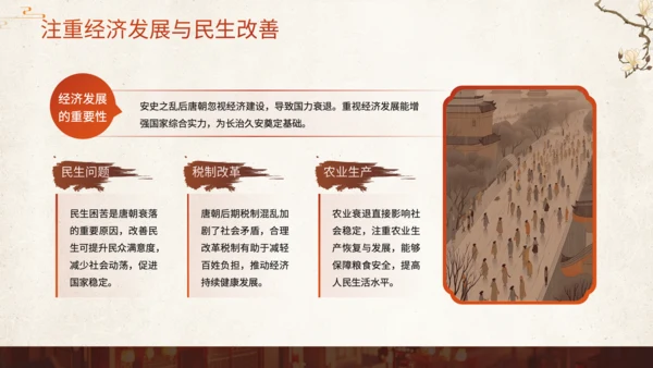 橙色中国风历史课件安史之乱与唐朝衰落PPT