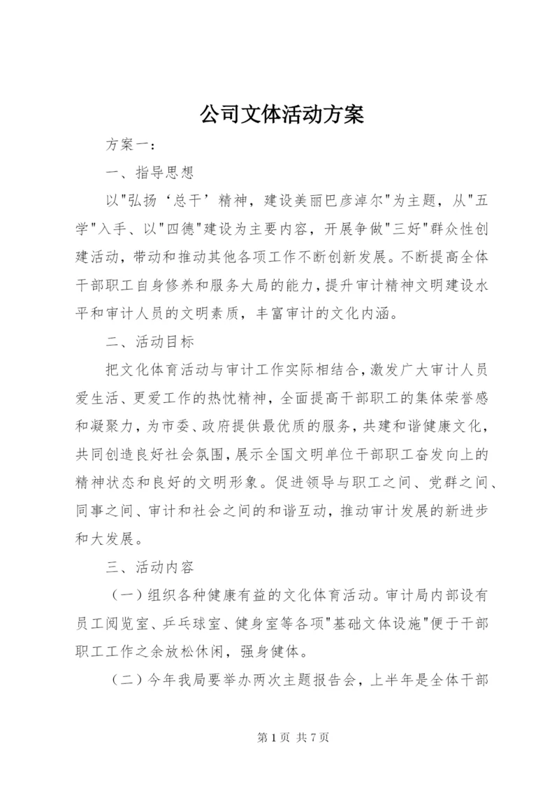 公司文体活动方案.docx