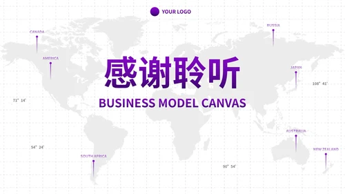 简约商务高级商业模式画布商业计划PPT模板