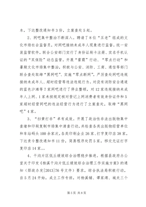 县综合执法局社会管理综合治理工作报告.docx