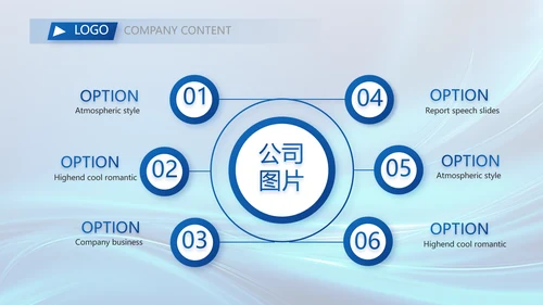 蓝色大气项目汇报介绍工作总结动态PPT模板