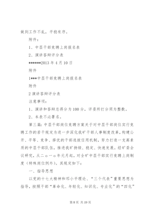 国有企业XX公司中层干部竞聘方案.docx