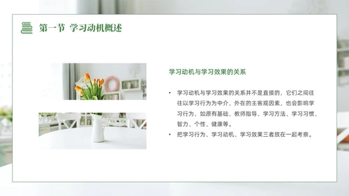 绿色水彩清新花卉教育心理学PPT模板