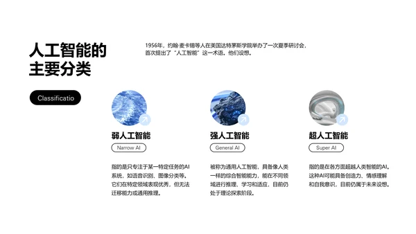 蓝色科技风人工智能介绍PPT模板