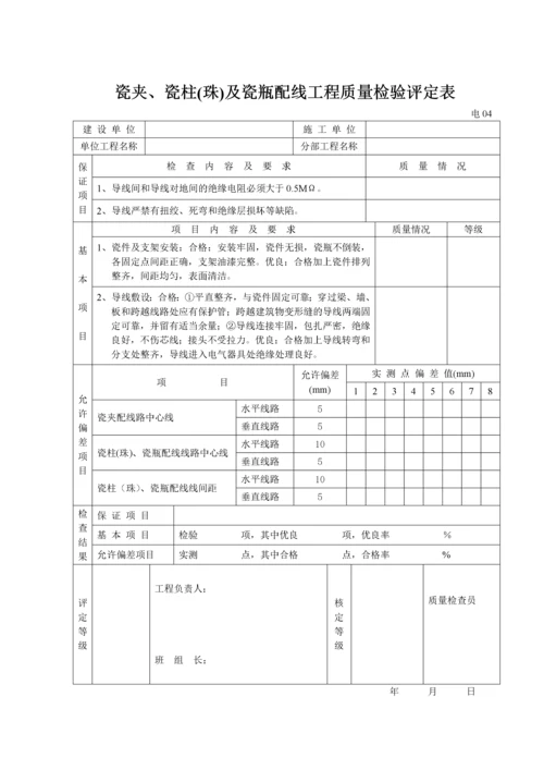 《机电安装工程质量检验评定表》.docx