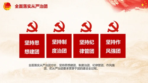 团委共青团学习全面推进从严治团PPT模板