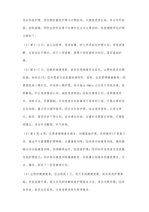 浅析程序化护理在脑出血护理中的应用价值.docx