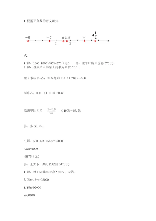 小升初数学综合练习试题附答案（模拟题）.docx