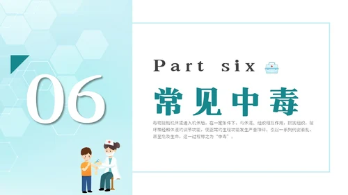 简约风急救中毒知识培训PPT模板护理