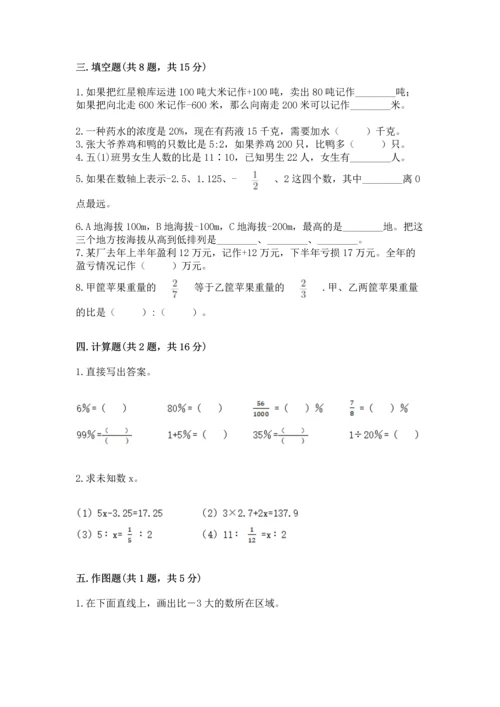小学六年级下册数学期末卷及参考答案（培优）.docx