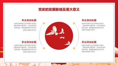 热烈庆祝建党100年红色基因不忘初心通用PPT