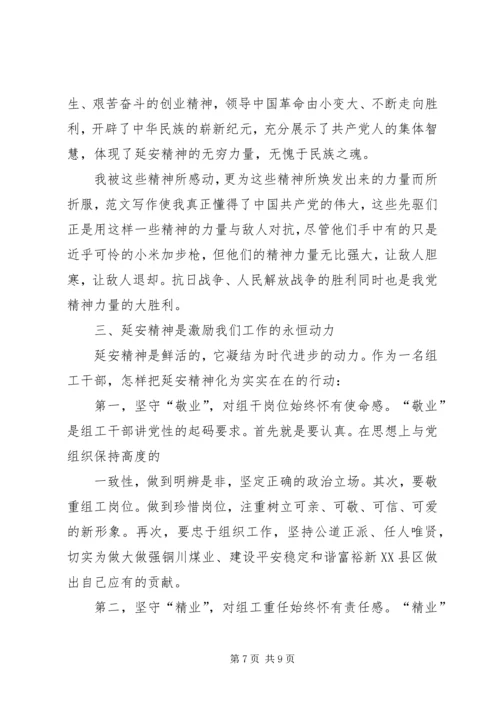 党员学习延安精神思想总结范文.docx