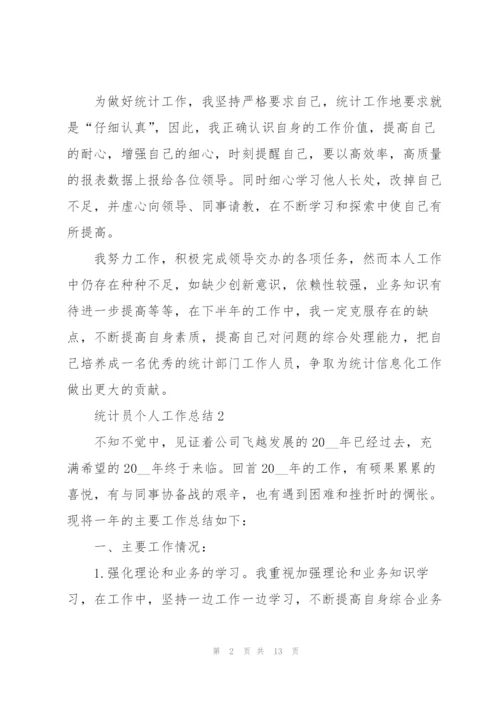 统计员个人工作总结5篇.docx