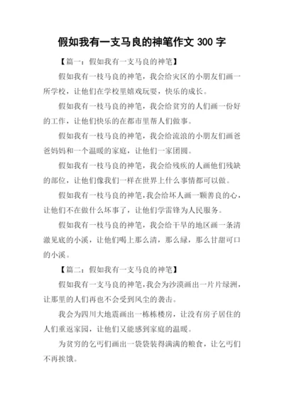 假如我有一支马良的神笔作文300字.docx