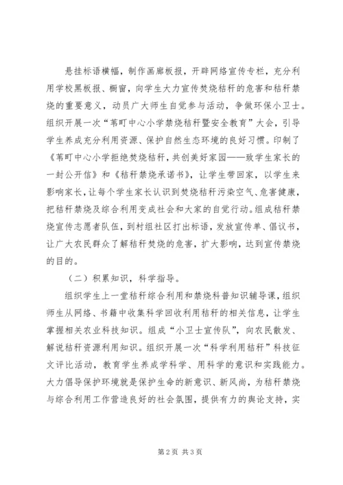 苇町中心小学禁烧秸秆活动方案.docx