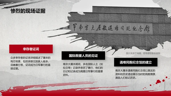 红色党政风国家公祭日——铭记历史，勿忘国耻PPT模板