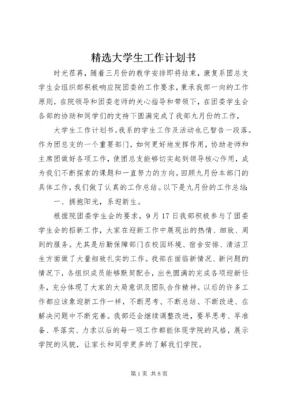 精选大学生工作计划书.docx