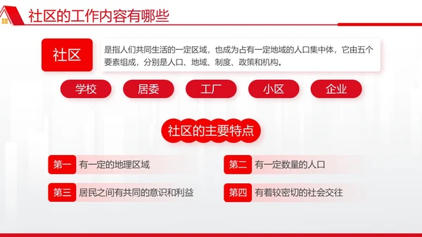 红色简约文化墙风党建引领社区治理宣讲培训PPT党课