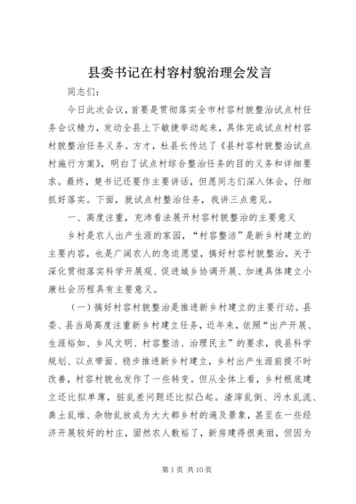 县委书记在村容村貌治理会发言.docx