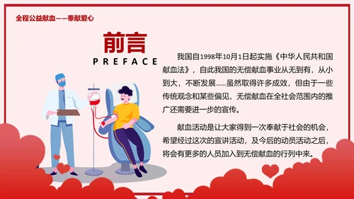 无偿献血世界献血日公益PPT模板