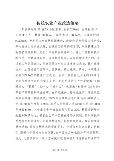 传统农业产业改造策略.docx